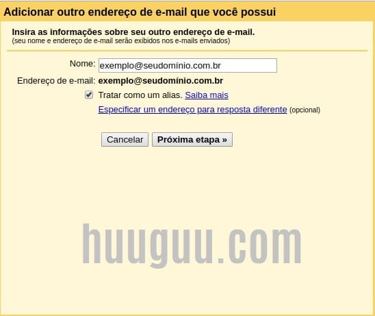 Configurando sua conta de email - tela 6