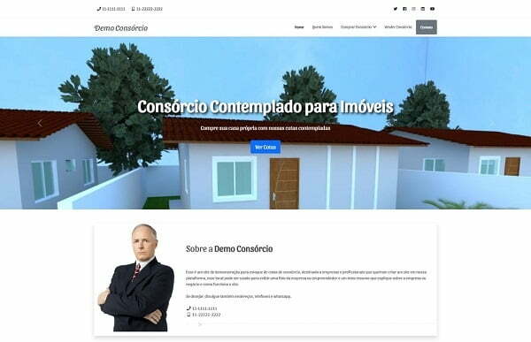 Site Catálogo de Cotas de Consórcio
